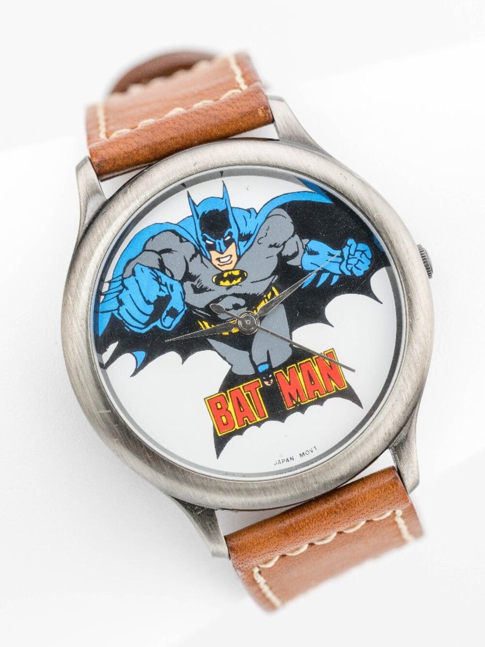 Fossil BA-6307 Batman DC Comics Leather Quartz Analog Men's Watch New Battery
